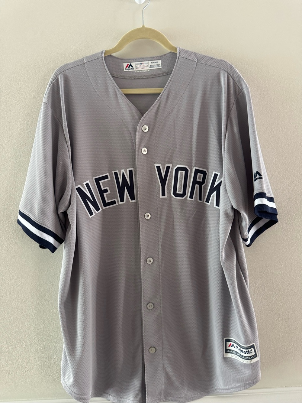 Majestic New York Grey Baseball Jersey - Men